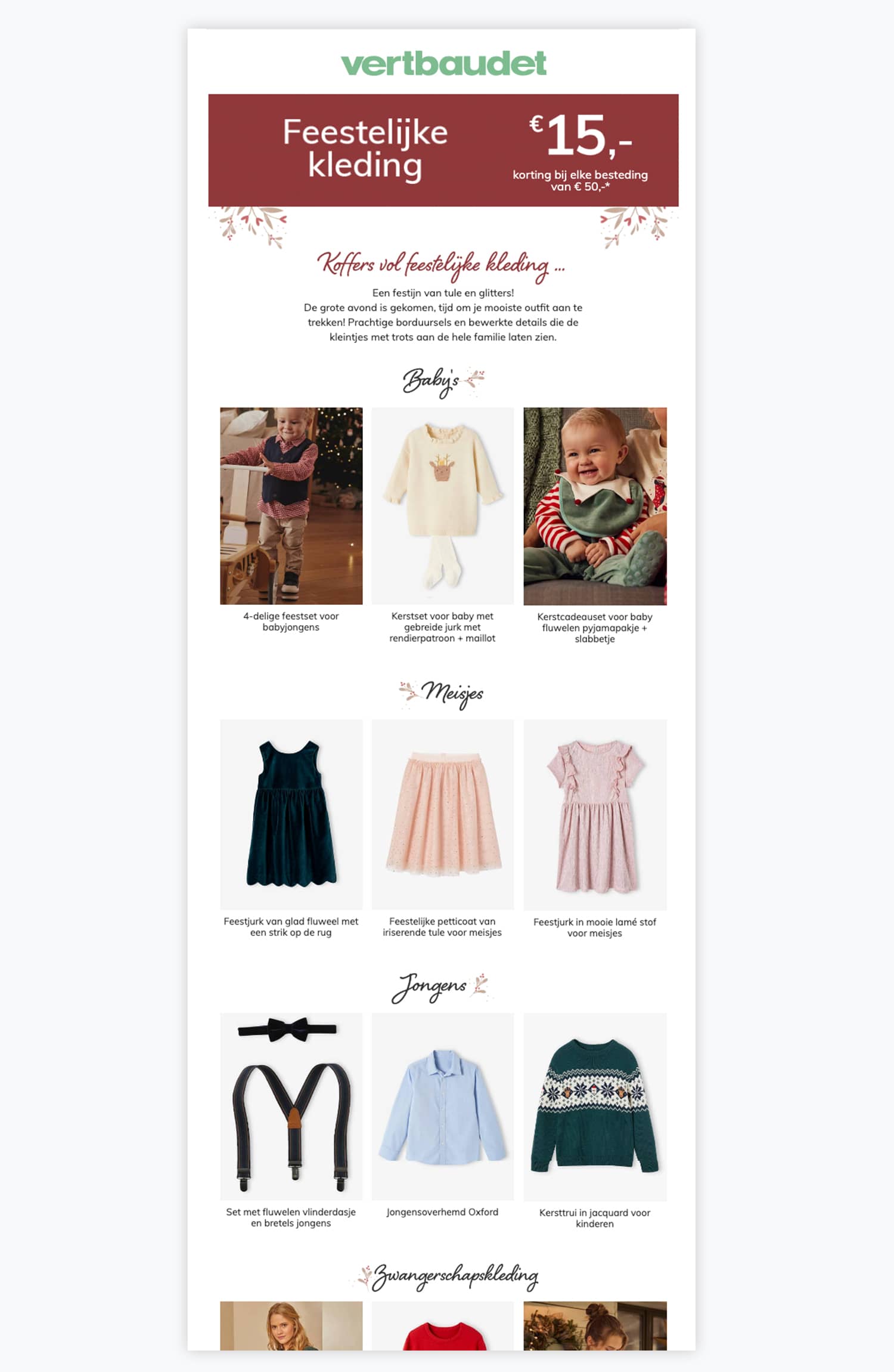 Newsletter vertbaudet bélgica