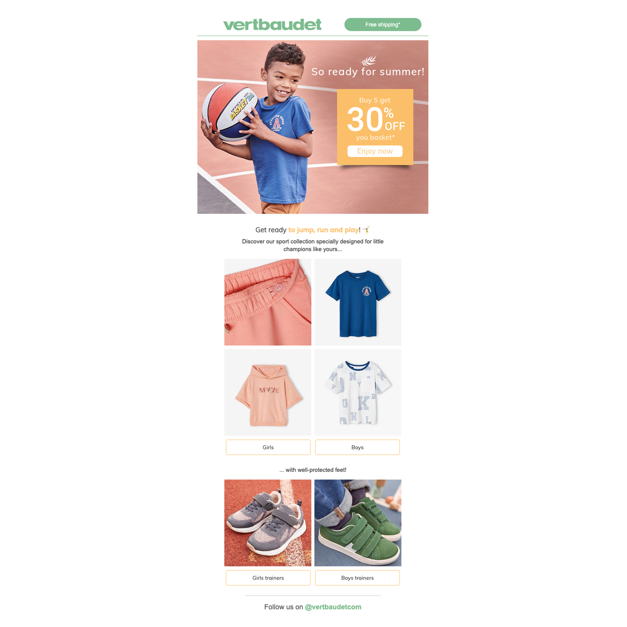 Newsletter vertbaudet.com