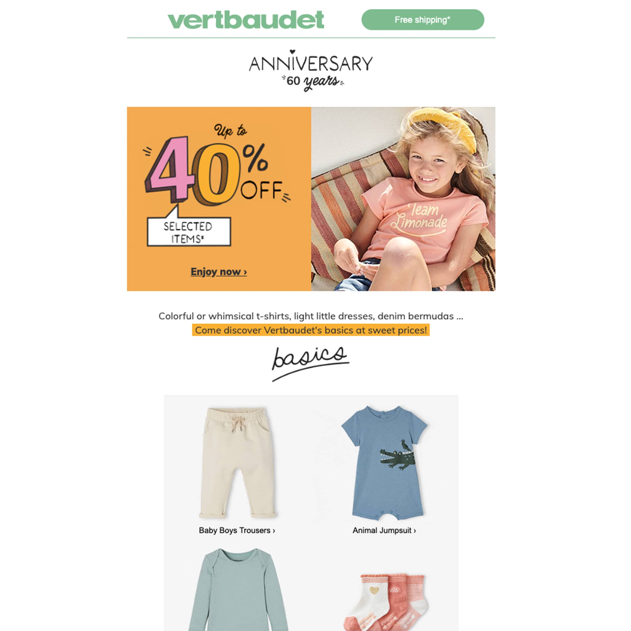 Newsletter vertbaudet.com